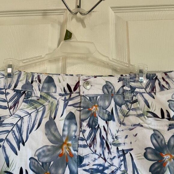 Westport Size 8 Skort Skirt Tropical Summer Wear Blue White Palm Tree - Picture 3 of 8